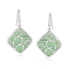Ross-simons Jade Drop Earrings In Sterling Silver In Green