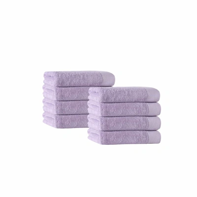 Enchante Home Signature Turkish Cotton 8 Pcs Wash Towels In Pink