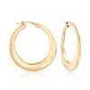 Ross-simons Italian 14kt Yellow Gold Graduated Hoop Earrings In Gold