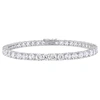 Mimi & Max 14 1/4ct Tgw Created White Sapphire Bracelet In Sterling Silver In Silver