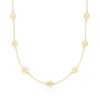 Rs Pure By Ross-simons Italian 14kt Yellow Gold Flower Station Necklace In Gold
