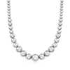 Ross-simons Italian 6-14mm Sterling Silver Graduated Bead Necklace In Silver