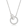 Rs Pure By Ross-simons Diamond Interlocking-circle Necklace In Sterling Silver In Silver