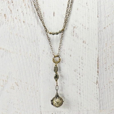 Livvie + Hazel Jewelry Starflower Diffuser Essential Oil Locket Necklace In Brass In Silver