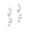 Sohi White Color Gold Plated Party Designer Stone Drop Earring For Women's In Silver