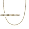 Ross-simons Diamond Tennis Necklace In 18kt Gold Over Sterling In Gold