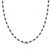 Mimi & Max Blue Enamel Bead Necklace In Sterling Silver - 18 In. In Blue