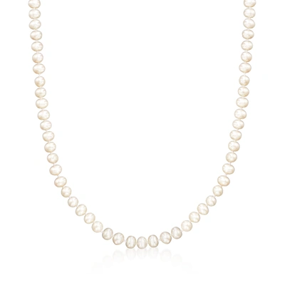 Ross-simons 5-6mm Cultured Pearl Necklace With 14kt Yellow Gold In White