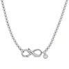 Mimi & Max Infinity Clasp Bead Link Necklace In Sterling Silver - 20 In. In Silver
