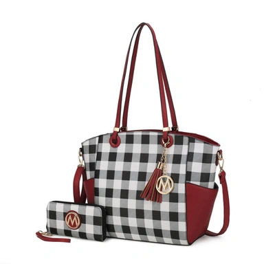 Mkf Collection By Mia K Karlie Tote Bag With Wallet - 2 Pieces In Red