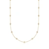 Ross-simons Bezel-set Diamond Station Necklace In 14kt Yellow Gold In White