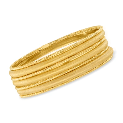 Ross-simons Italian 18kt Gold Over Sterling Silver Jewelry Set: 7 Bangle Bracelets In Yellow