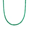 ROSS-SIMONS EMERALD BEAD NECKLACE IN 14KT YELLOW GOLD WITH MAGNETIC CLASP
