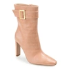 Journee Collection Elaine Croc Embossed Comfort Foam Bootie In Multi