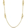 MIMI & MAX DOUBLE PEAR SHAPE LINK STATION NECKLACE IN YELLOW SILVER- 23+2 IN.