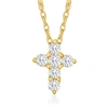 CANARIA FINE JEWELRY CANARIA DIAMOND CROSS PENDANT NECKLACE IN 10KT YELLOW GOLD