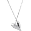 Mimi & Max Heart Charm Necklace In Sterling Silver - 16.5+1 In. In Silver