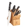 Zwilling Professional S Knife Set With Block, Chef's Knife, Serrated Utility Knife, 7 Piece, Black