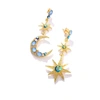 Sohi Multi Gold Plated Designer Stone Drop Earring In Blue