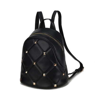 Mkf Collection By Mia K Hayden Quilted Vegan Leather With Studs Women's Backpack In Black