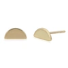 Fremada 14k Yellow Gold Half Moon Half Circle Stud Earrings In Gold