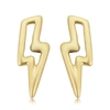 Fremada 14k Yellow Gold Lightning Bolt Stud Earrings In Gold