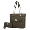 Mkf Collection By Mia K Chiari Tote Bag With Wallet - 2 Pieces. In Green