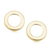 Fremada Minimalist 14k Yellow Gold Circle O Stud Conch Cartilage Earrings In Gold