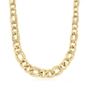CANARIA FINE JEWELRY CANARIA 8-12MM 10KT YELLOW GOLD GRADUATED FIGARO-LINK NECKLACE