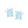 Ross-simons Aquamarine Stud Earrings In Sterling Silver In Blue