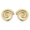 Fremada 14k Yellow Gold Swirl Stud Earrings In Gold