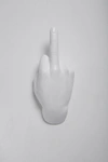 Interior Illusion Plus Interior Illusions Plus White Middle Finger Hand Wall Mount - 9" Tall