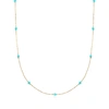 ROSS-SIMONS ITALIAN 4MM TURQUOISE STATION NECKLACE IN 14KT YELLOW GOLD