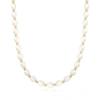 Ross-simons 8-9mm Cultured Oval Pearl Necklace With 14kt Yellow Gold In Gold