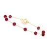 CANARIA FINE JEWELRY CANARIA 6.50- RUBY BEAD STATION BRACELET IN 10KT YELLOW GOLD