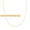 Rs Pure Ross-simons 14kt Yellow Gold Round Box Chain Necklace In White
