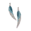 Sohi Blue Color Silver Plated Designer Stone Drop Earring For Women's In Blue