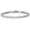 CRUCIBLE JEWELRY CRUCIBLE LOS ANGELES 5MM SIMULATED DIAMOND SILVER TENNIS BRACELET - 7.5"