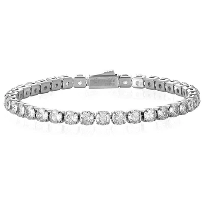 Crucible Jewelry Crucible Los Angeles 5mm Simulated Diamond Silver Tennis Bracelet - 7.5"