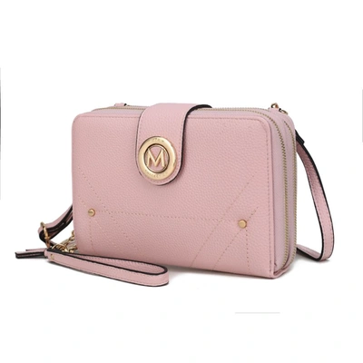 Mkf Collection By Mia K Sage Cell-phone - Wallet Crossbody Bag With Optional Wristlet In Pink