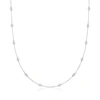 Ross-simons Bezel-set Diamond Station Necklace In 14kt White Gold In Silver