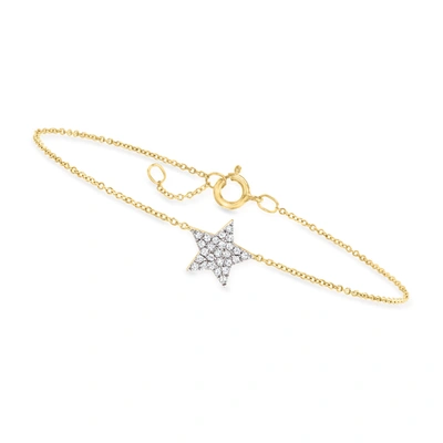 Canaria Fine Jewelry Canaria Diamond Star Bracelet In 10kt Yellow Gold In Silver