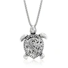 Ross-simons Sterling Silver Turtle Pendant Necklace In White