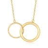 ROSS-SIMONS ITALIAN 18KT YELLOW GOLD INTERLOCKING-CIRCLE NECKLACE. 18 INCHES