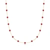 CANARIA FINE JEWELRY CANARIA RUBY BEAD STATION NECKLACE IN 10KT YELLOW GOLD
