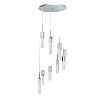 Finesse Decor Sparkling Night Chandelier // 9 Light Led Spiral Chandelier- All Hanging Lenghts Are Adjustable