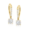 Ross-simons Diamond Drop Earrings In 14kt Yellow Gold In Gold