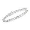 Ross-simons Cz Tennis Bracelet In Sterling Silver In Silver