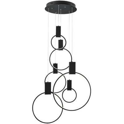 Finesse Decor Hong Kong Led Circular Chandelier In Silver