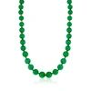 ROSS-SIMONS 7-14MM JADE GRADUATED BEAD NECKLACE WITH 14KT YELLOW GOLD